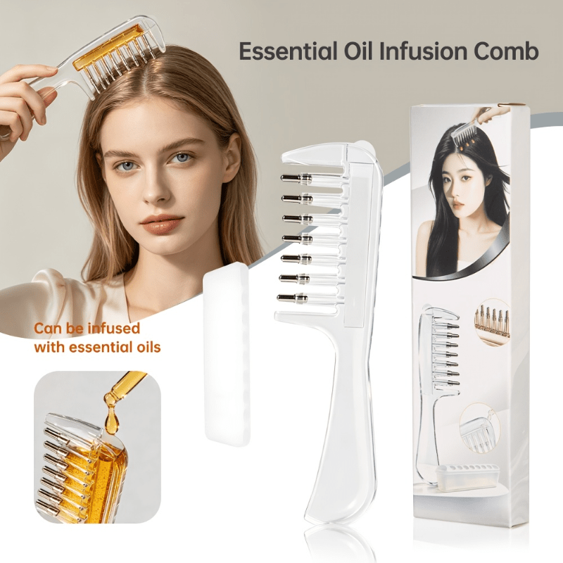 Hair Care Products - Pettine Trasparente per Infusione di Oli
