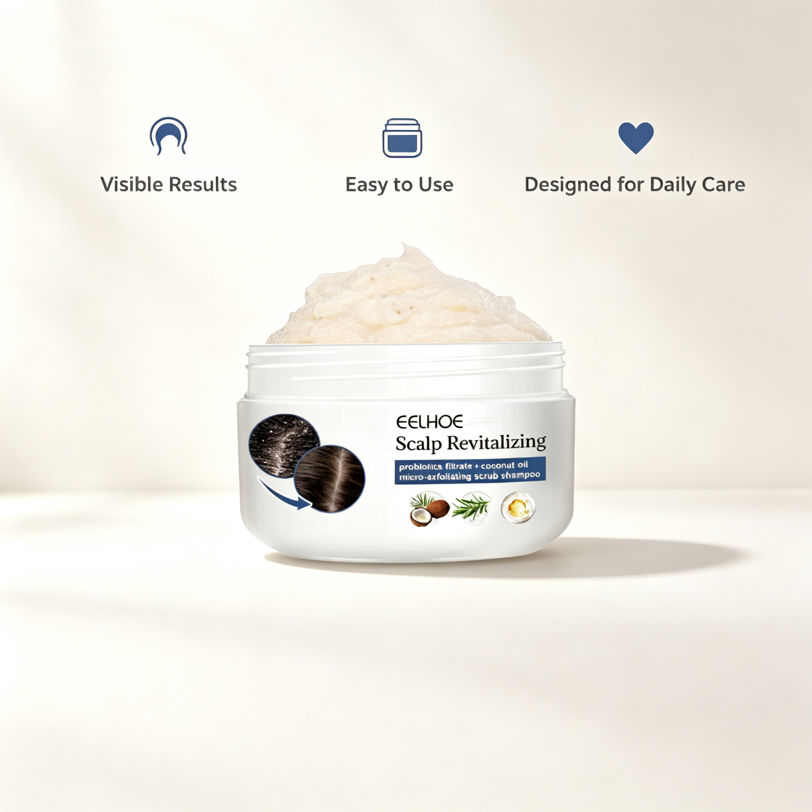 Hair Care Dandruff - Scrub esfoliante per il cuoio capelluto,